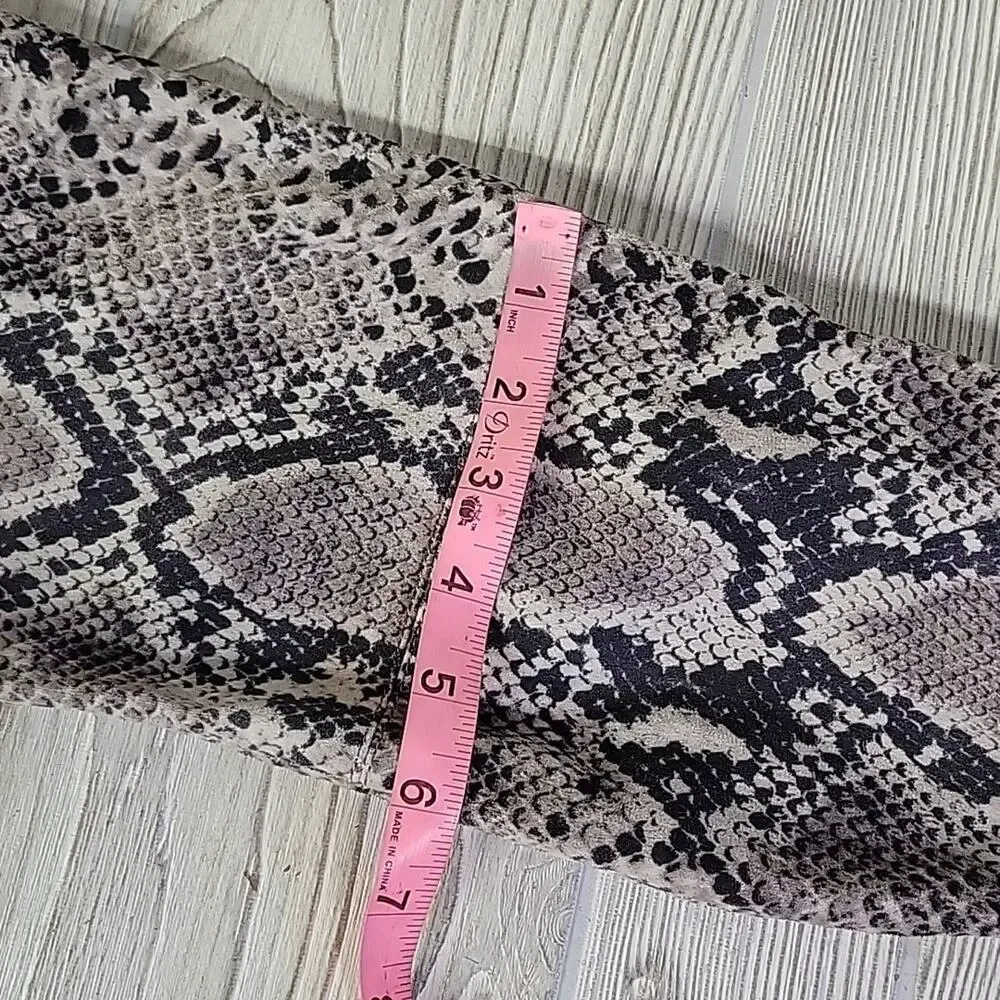 Marc Fisher Grey Snakeprint Knee High Zip Up Boots Womens Size 7 NEW